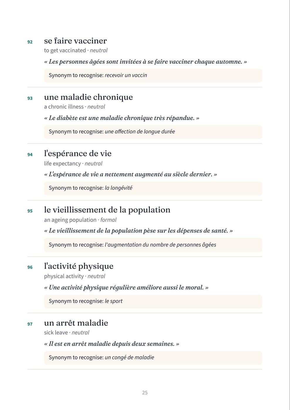 Page 25: Word 92 · se faire vacciner