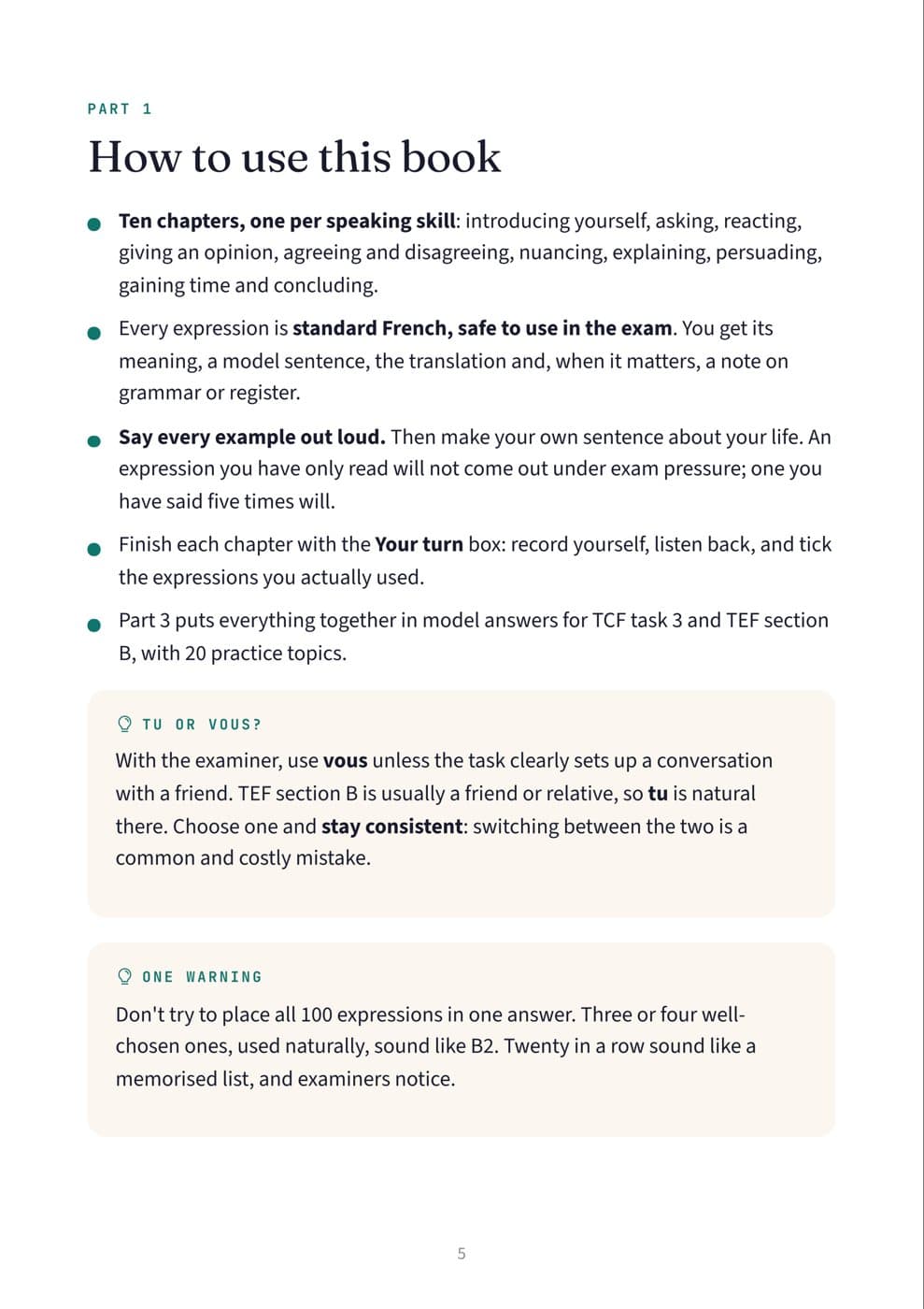 Page 5: How to use this book