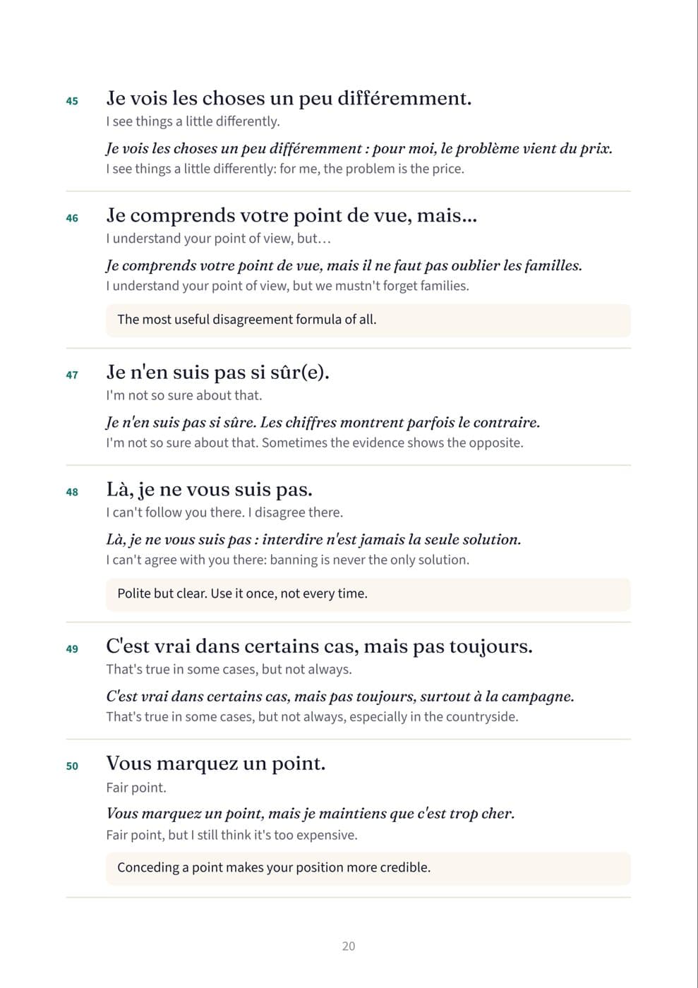 Page 20: Expression 45 · Je vois les choses un peu différemment